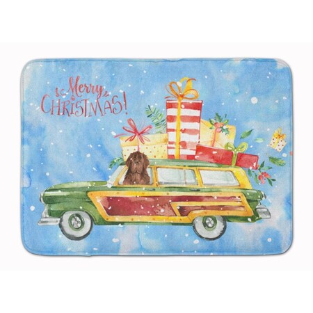 Carolines Treasures Merry Christmas Newfoundland Machine Washable Memory Foam Mat CK2416RUG